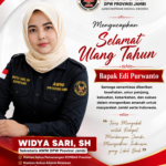 Widya Sari SH Ucapkan Selamat Ulang Tahun kepada Edi Purwanto, Doakan Terus Mengabdi untuk Kemajuan Jambi